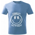 Tricou albastru deschis copii, Zambeste, Isus...